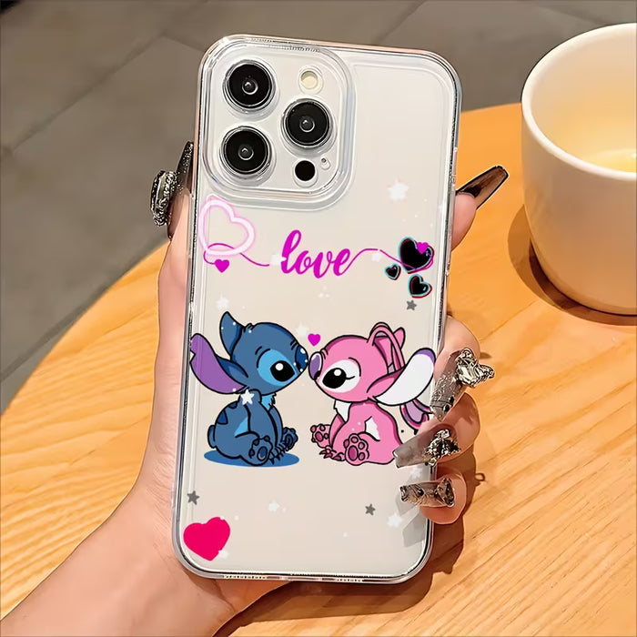 Funda para Teléfono Adorable Funda de Teléfono de Pareja de Stitch compatible con iPhone 12 Pro