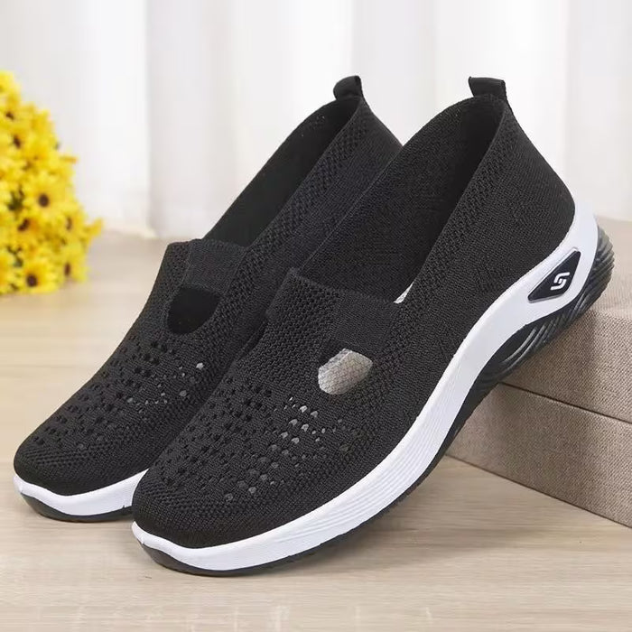 Zapatillas de tipo slip-on para mujer, parte superior transpirables