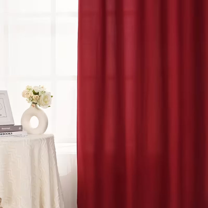 Juego de 4 cortinas con filtro de luz-elegantes en poliéster ideal para decorar salas de estar
