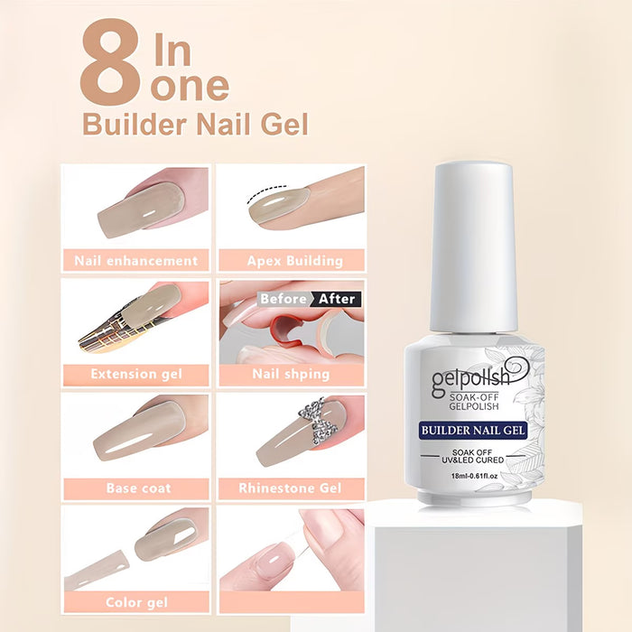 Gel constructor de esmalte de uñas de 15 ml, esmalte de uñas constructor LED
