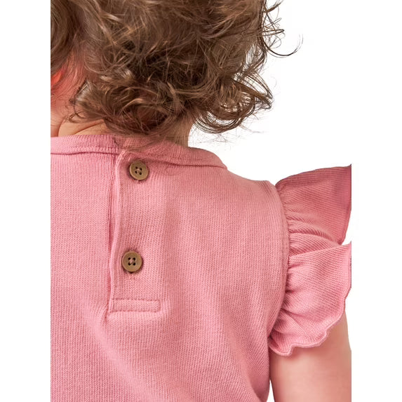 Mono de bebé niña orgánico con estampado de albóndigas Modern Moments