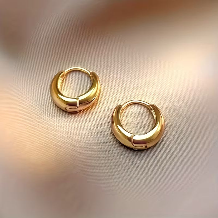 Juego de 2 Piezas, Aros Geométricos, Joyería de Alta Calidad