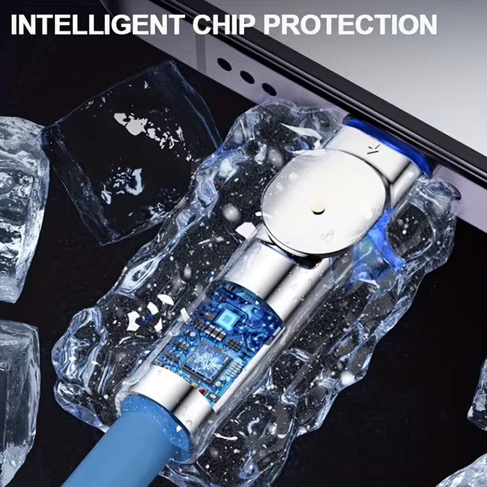 Cable de Carga Súper Rápida USB Tipo C con Rotación de 180° para celulares