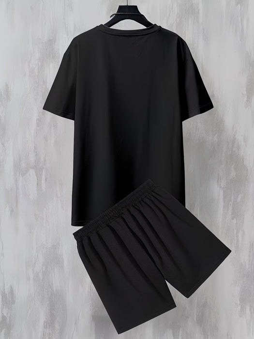 Conjunto de camiseta y shorts casuales de deportes al aire libre para jóvenes, estilo Los Ángeles