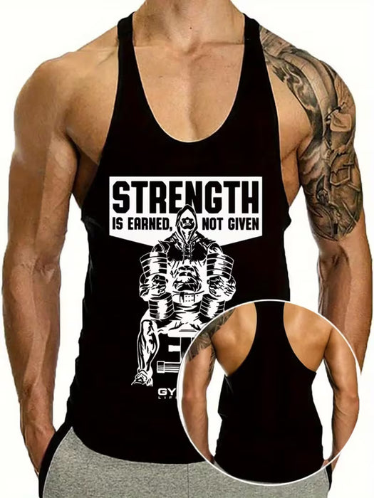 Camisetas de Tirantes para Hombre con Estampado de Letras