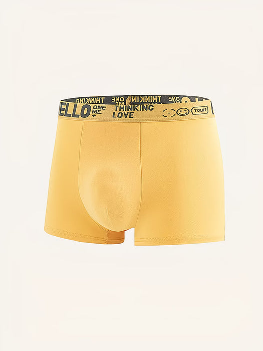 10 Piezas Bóxers para Hombres con Estampado "Hello" en la Cintura