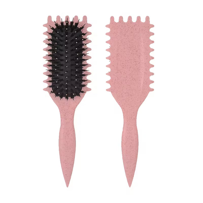 Cepillo para rizar el cabello con púas de nylon 3 en 1