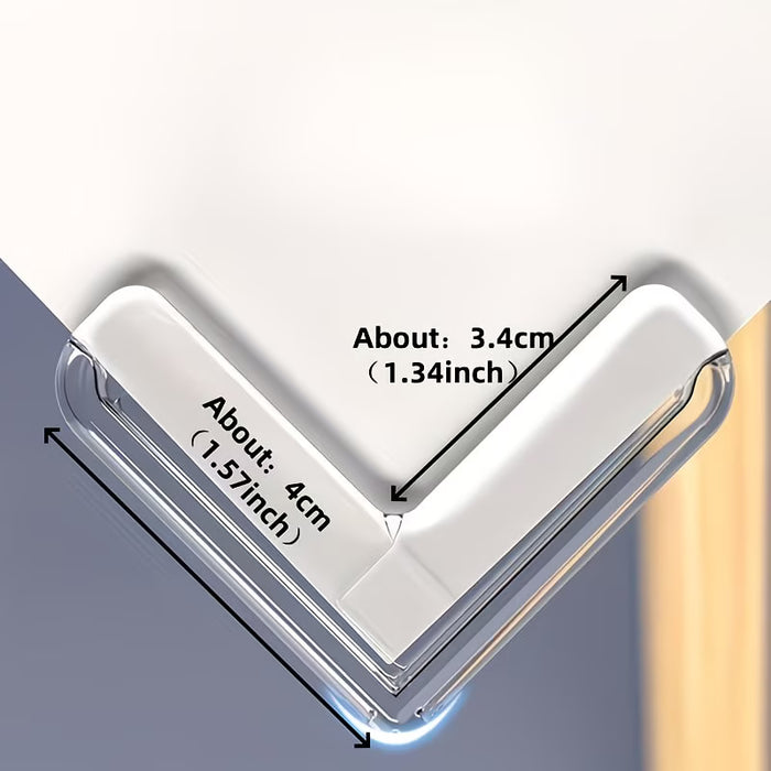 Juego de 4 piezas de protectores de esquinas anticolisión de silicona transparente para muebles