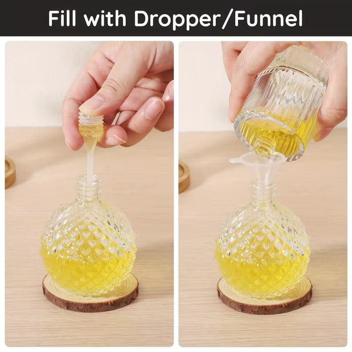 8 piezas, juego de herramientas de transferencia de perfumes transparentes de plástico