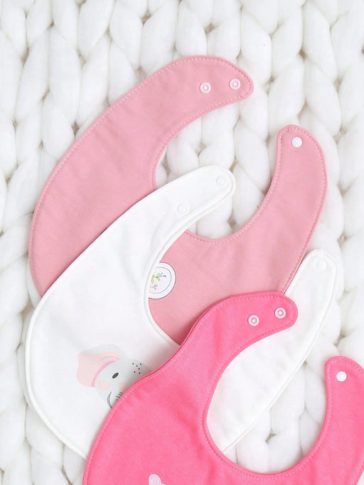 Baberos con estampado de animales lindos, paquete de 3 para bebés varones - Quierox - Tienda Online