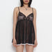 Babydoll transparente negro de Victoria's Secret para mujer, lencería de encaje Teddy - Quierox - Tienda Online