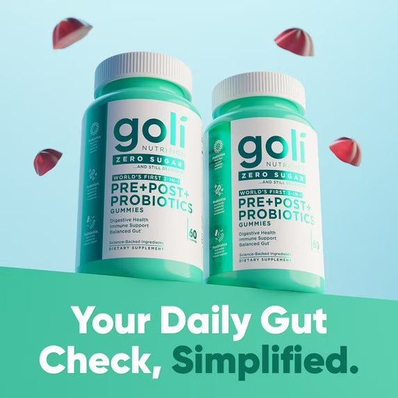 Goli Nutrition Gomitas prebióticas y probióticas sin azúcar de 60 unidades