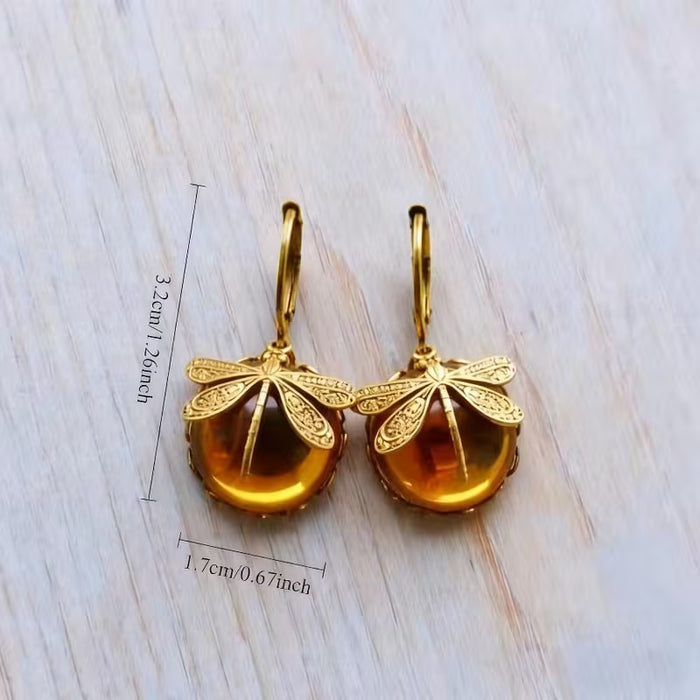 Un par Exquisitos Pendientes de Moda Libélula Creativa Bohemios para Mujer