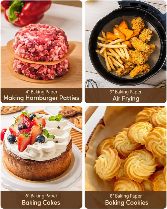 Baklicious 250 unidades de papel pergamino redondo antiadherente de 8 pulgadas - Quierox - Tienda Online