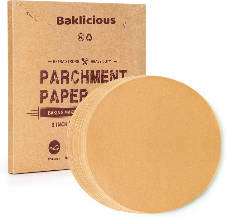 Baklicious 250 unidades de papel pergamino redondo antiadherente de 8 pulgadas - Quierox - Tienda Online