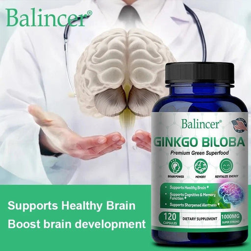 Balincer Extracto de Ginkgo Biloba 1000 mg, 60cápsulas - Sin gluten y sin OMG - Quierox - Tienda Online