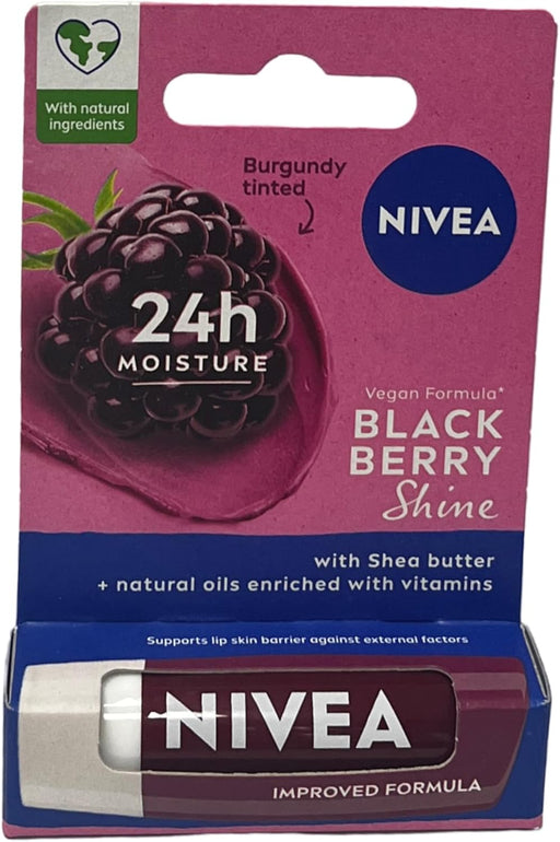 Balsamo labial Nivea Lip Care Fruity Shine, Mora, 4,8 g - Quierox - Tienda Online