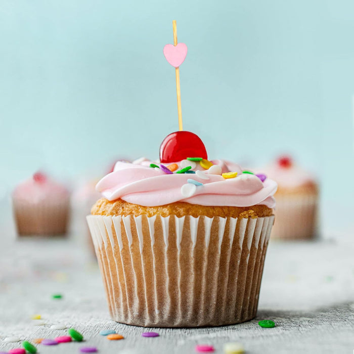 BambooMN Brochetas de bambú de 8.3 pulgadas con forma de corazón rosa - Quierox - Tienda Online