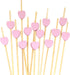 BambooMN Brochetas de bambú de 8.3 pulgadas con forma de corazón rosa - Quierox - Tienda Online