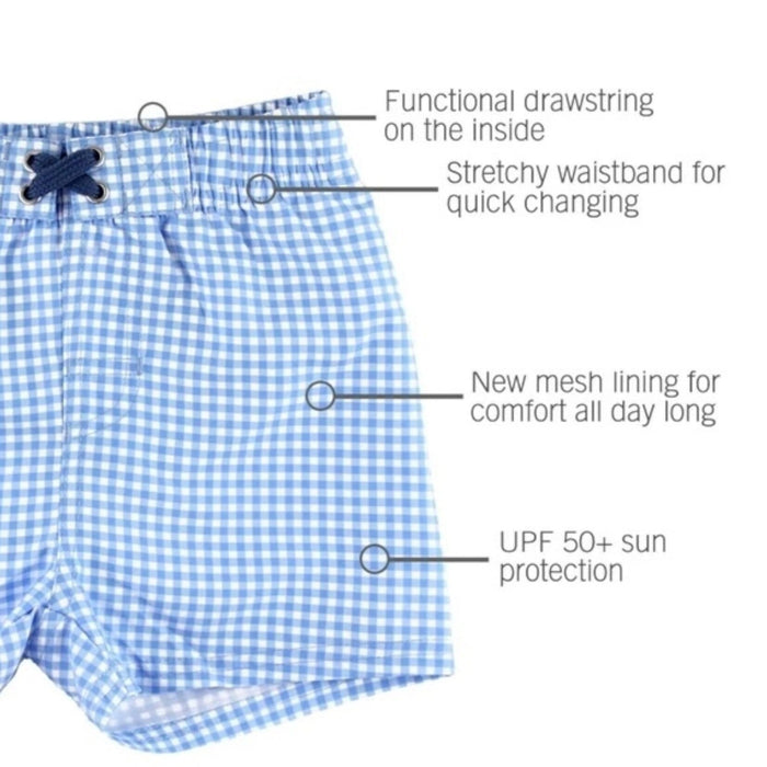 Bañador de cuadros vichy en azul aciano de Rugged Butts - Quierox - Tienda Online