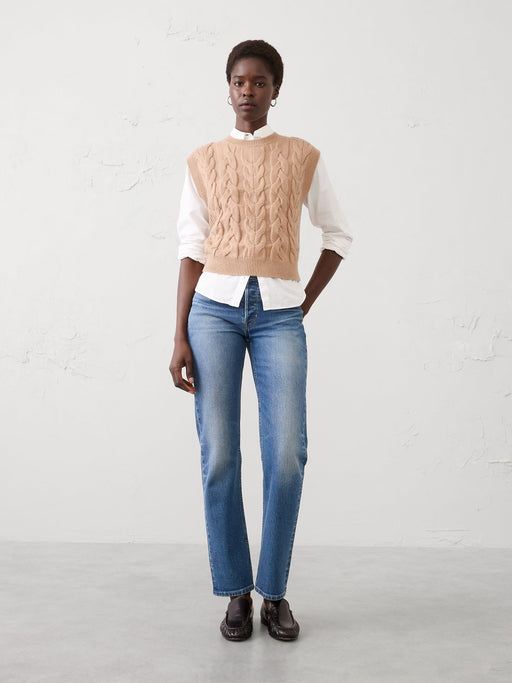 Banana Republic Chaleco de suéter de cable - Quierox - Tienda Online