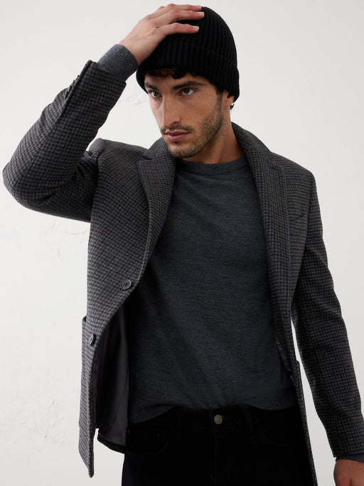 Banana Republic Chaqueta de pata de gallo de mezcla de lana con corte entallado - Quierox - Tienda Online