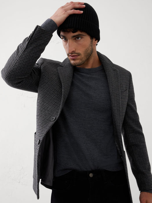 Banana Republic Chaqueta de pata de gallo de mezcla de lana con corte entallado - Quierox - Tienda Online