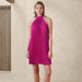 Banana republic factory Vestido mini plisado con cuello halter - Quierox - Tienda Online