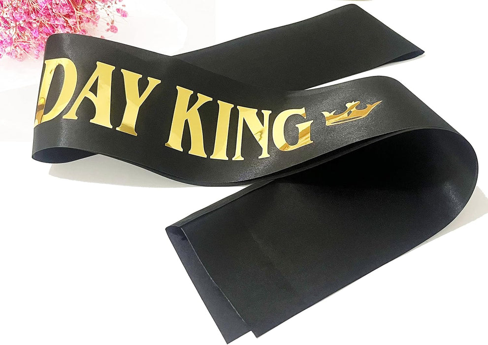 Banda de cumpleaños para hombre negra con letras doradas para cumpleaños - Quierox - Tienda Online