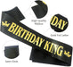 Banda de cumpleaños para hombre negra con letras doradas para cumpleaños - Quierox - Tienda Online