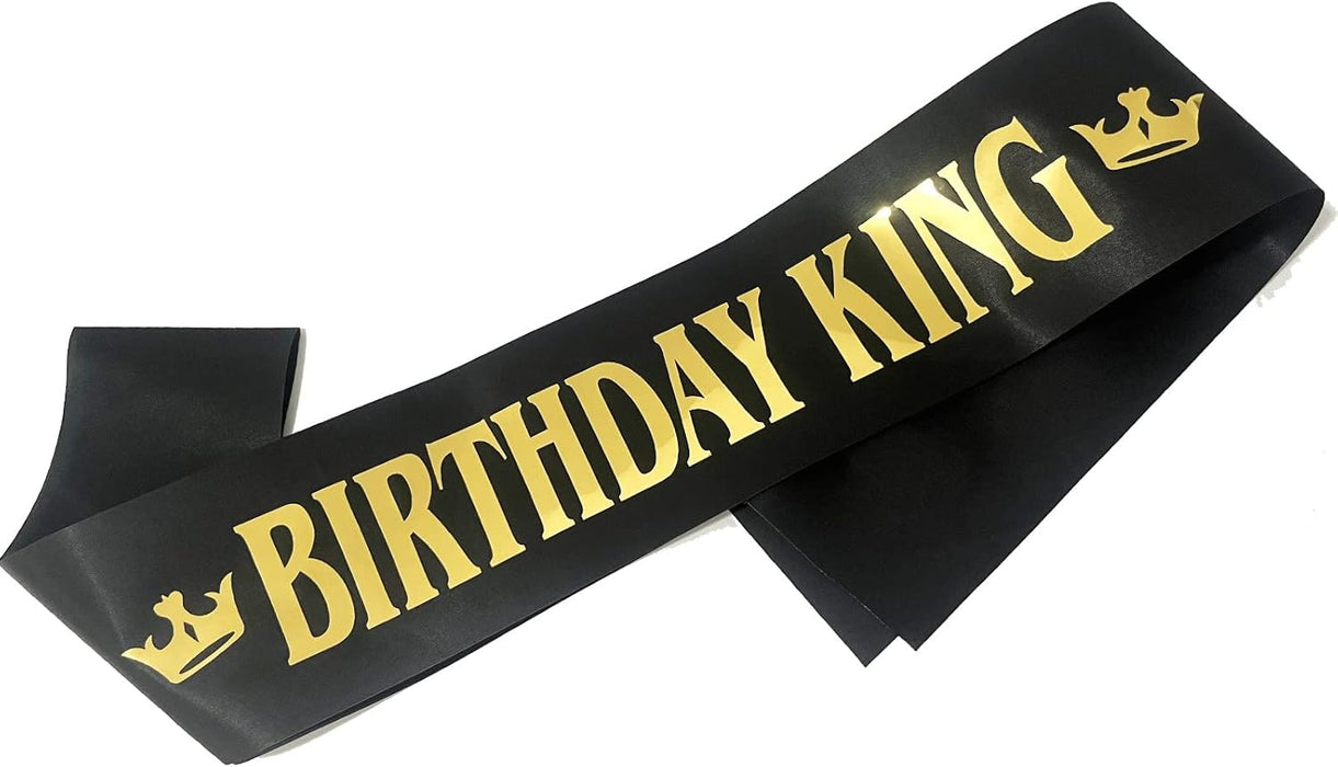 Banda de cumpleaños para hombre negra con letras doradas para cumpleaños - Quierox - Tienda Online