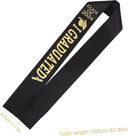 Banda de graduación de 2024, accesorio para fiestas escolares o ceremo ...