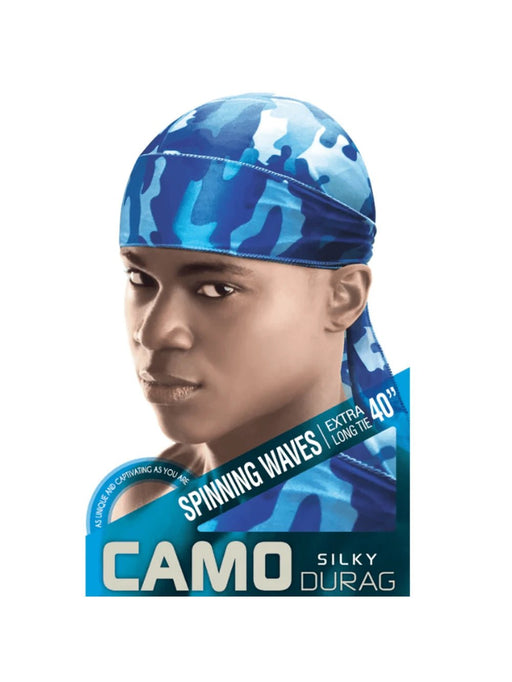 Bandana con estampado de turbante sedoso de camuflaje para hombre - Quierox - Tienda Online