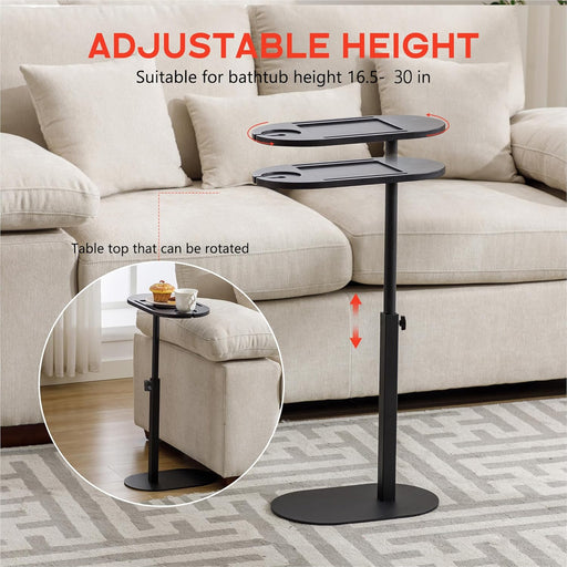 Bandeja de bambú Forevich para bañera, mesa auxiliar de baño con base de metal - Quierox - Tienda Online