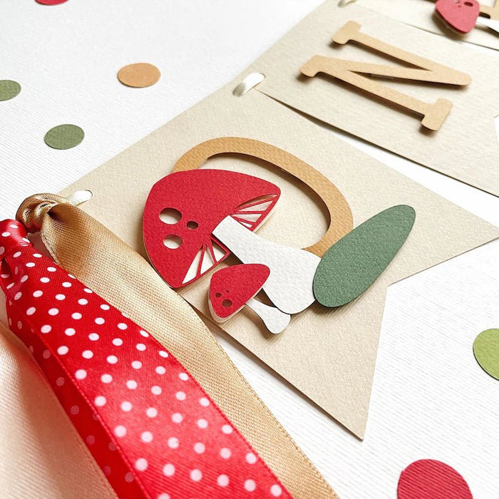 Banner de trona con forma de hongo, primer cumpleaños de hada, decoración de fiesta - Quierox - Tienda Online