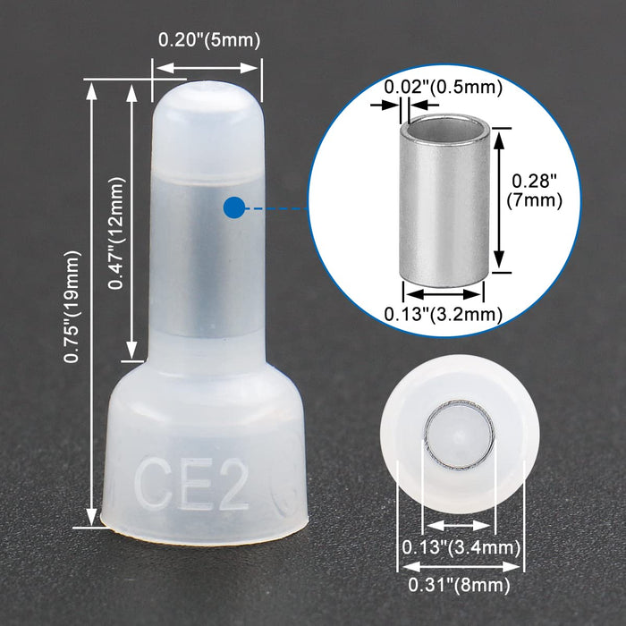 Baomain CE2 Crimpado tapa de extremo cerrado Conectores de cable 210 pcs - Quierox - Tienda Online