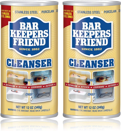 Bar Keepers Friend Limpiador en polvo | 12 onzas | Paquete de 2 - Quierox - Tienda Online