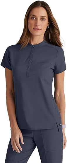 BARCO Spandex Stretch Direct - Camiseta médica para mujer, cuello a presión - Quierox - Tienda Online