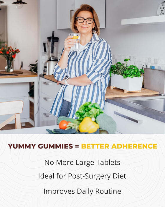 Bariatric Expert Gomitas multivitamínicas, Suplemento dietético de fusión rápida para adultos después de la manga gástrica y bypass - Quierox - Tienda Online