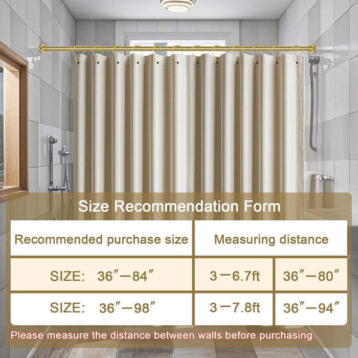 Barra de cortina de ducha negra de 36 a 84 pulgadas (3 - 7 pies) - Quierox - Tienda Online