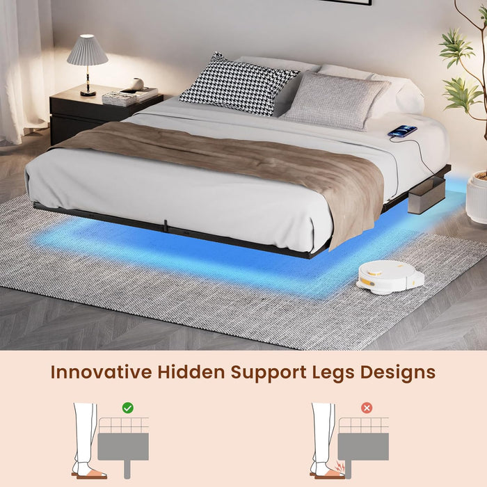 Base de cama flotante con luces LED - Quierox - Tienda Online