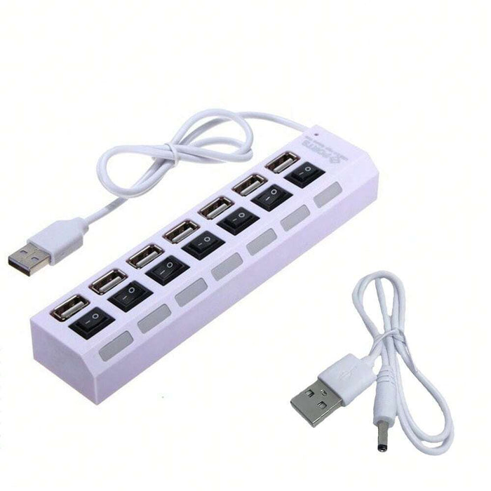 Base de expansión USB 2,0, Hub divisor Multi USB, adaptador de corriente de 4/7 puertos - Quierox - Tienda Online