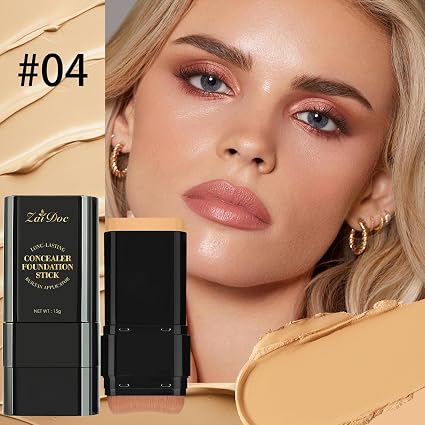 Base de maquillaje en barra, doble punta con brocha, 2 en 1 2.09 oz (04) - Quierox - Tienda Online
