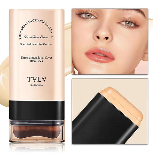Base de maquillaje en crema TVLV con brocha incorporada 20 g (05 Honey) - Quierox - Tienda Online