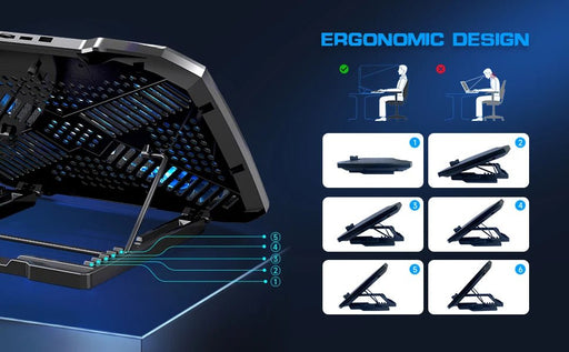 Base de refrigeración para portátil COOLCOOLD para portátiles con soporte para teléfono. - Quierox - Tienda Online