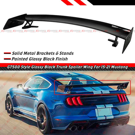 Bases de la Ala alerón malitero Ford Mustang estilo negro brillante - Quierox - Tienda Online