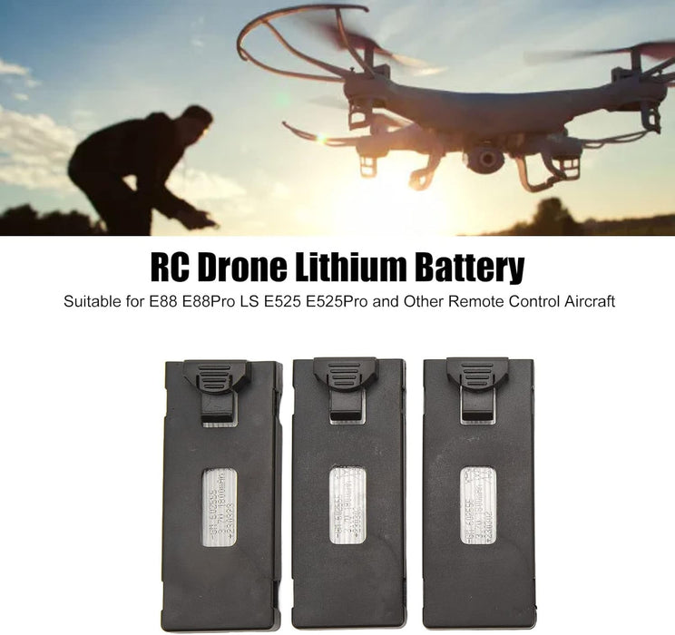 Batería de 3 piezas para dron con cable de carga para E88, E88Pro - Quierox - Tienda Online