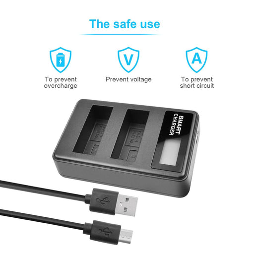 Batería de iones de litio EN - EL14 EN EL14 de 2000 mAh, cargador USB LED para Nikon - Quierox - Tienda Online