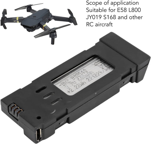 Batería de litio portátil para dron, 3,7 V, 1200 mAh, con cable cargador 5 en 1, para cuadricóptero RC E58 L800 JY019 - Quierox - Tienda Online
