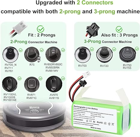Batería de repuesto de 14.4V 3.5Ah para robot Shark Ion RVBAT850 RVBAT700 - Quierox - Tienda Online